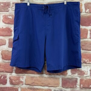Club Room Board Swim Shorts Mens XXL Blue Quick Dry Beach Pool Lined Cargo
